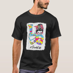 Funny Love Scrub Life Messy Bun Easter Day Christi T-Shirt