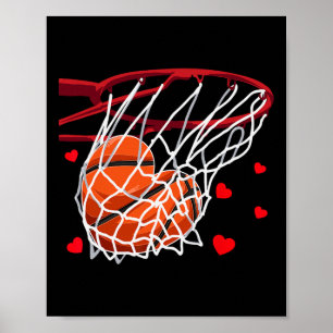 Funny Love Sketll Heart Shape Happy Valentine's Da Poster