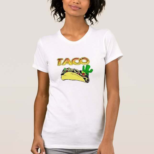 Funny Love Taco TexMex Humour Fashion T-Shirt (Front)