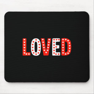 Funny Loved Heart Valentines Outfit Men Women Mouse Pad