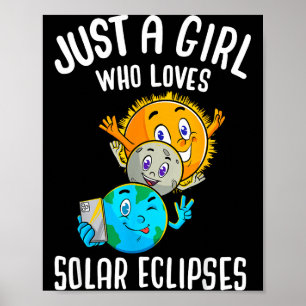 Funny Loves Solar Eclipses Sun Moon Poster