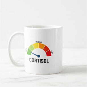 Funny Low Cortisol Level Metre Gauge Stress Relief Coffee Mug