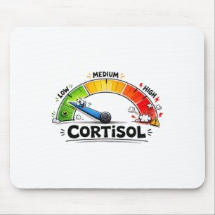 Funny Low Cortisol Level Metre Gauge Stress Relief Mouse Pad