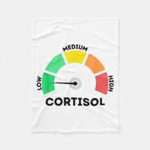 Funny Low Cortisol Levels Meme Fleece Blanket