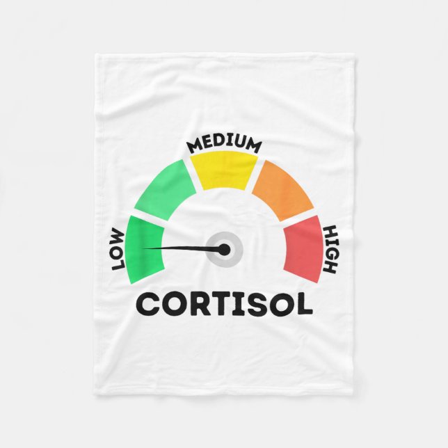 Funny Low Cortisol Levels Meme Fleece Blanket (Front)
