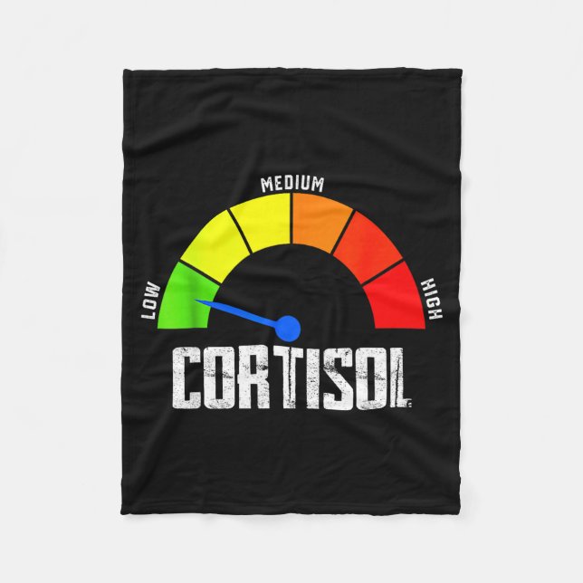 Funny low cortisol levels v meme  fleece blanket (Front)