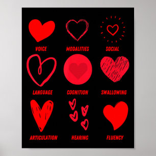 Funny Lsp Speech Language Pathologist Valentines  Poster