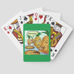 Funny LTCartoons Pineapple Pizza Comic Playing Cards