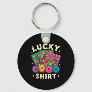 Funny Lucky Bingo Funny Gambling Bingo Player Men  Key Ring