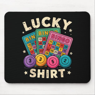 Funny Lucky Bingo Funny Gambling Bingo Player Men  Mouse Pad