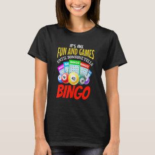 funny lucky Bingo Outfit for Gambling Fans Retirem T-Shirt