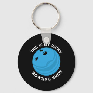Funny Lucky Bowling For Men Women Bowler Funny Bow Key Ring