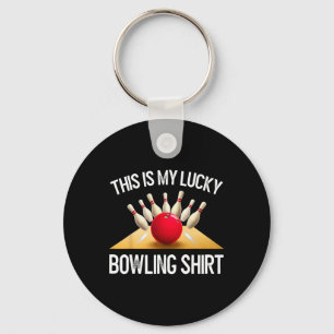 Funny Lucky Bowling Team Vintage Retro Gift Tee Key Ring