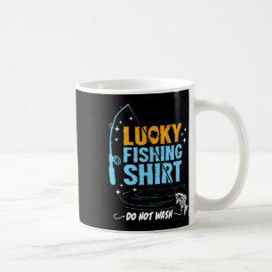 Funny Lucky Fishing Gifts For Men Boys Women Dad Coffee Mug