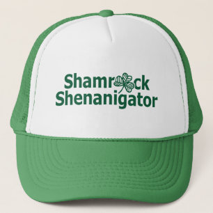 Funny Lucky Irish Shamrock St Patricks Day Trucker Hat