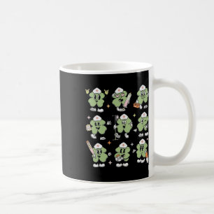 Funny Lucky Shamrock Nurse St Pattys Day Icu Nursi Coffee Mug