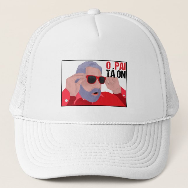 Funny Lula Meme with Sunglasses Trucker Hat (Front)