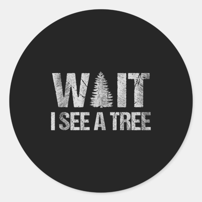 Funny Lumberjack Arborist Forester  Classic Round Sticker (Front)