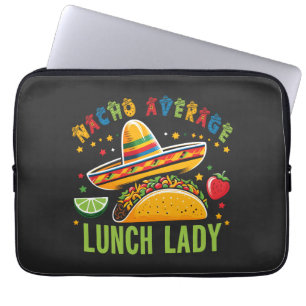 Funny Lunch Lady Cinco De Mayo Tacos Mexican Food Laptop Sleeve