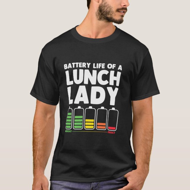 Funny Lunch Lady For Men Women Cafeteria Lunch Mon T-Shirt (Front)