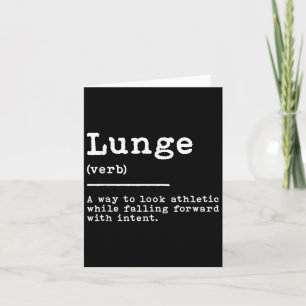 Funny Lunge Definition Fencing Sword Move Quote Fe Card