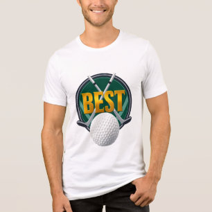 funny Luxury "Best" Golf Emblem  Tri-Blend Shirt