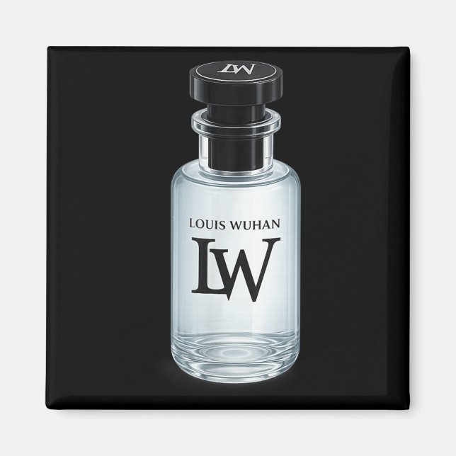 Funny lw glass bottle sprayer meme  magnet (Front)