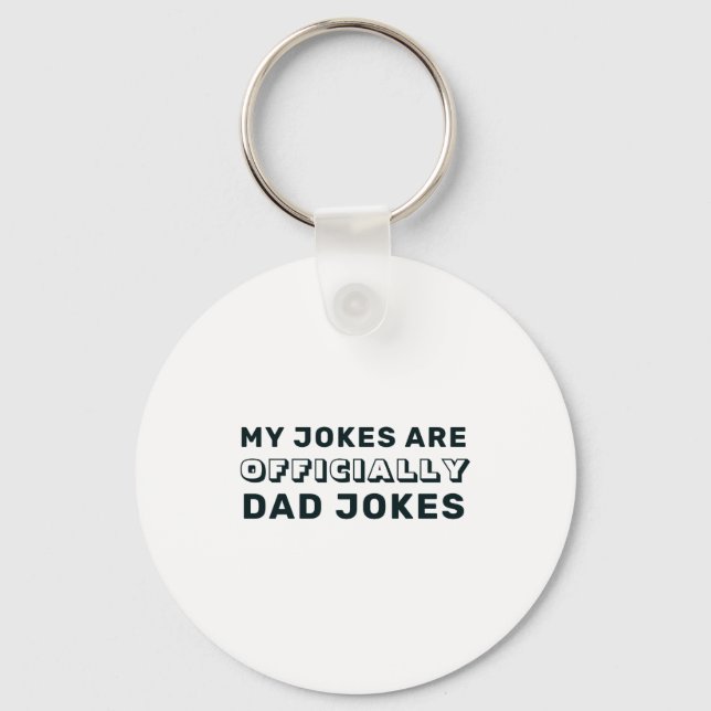 Funny Ly New Dad Daddy Jokes Fathers Day  Key Ring (Front)