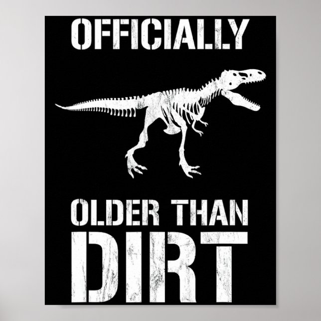 Funny Ly Older Than Dirt Birthday Novelty  Poster (Front)
