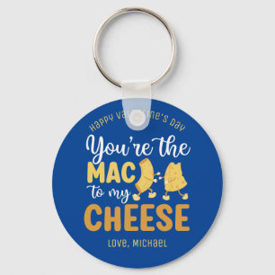 Funny Mac and Cheese Cute Valentine's Day Key Ring