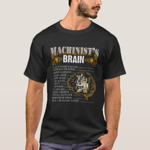 Funny Machinist Gifts - Machinist's Brain T-Shirt