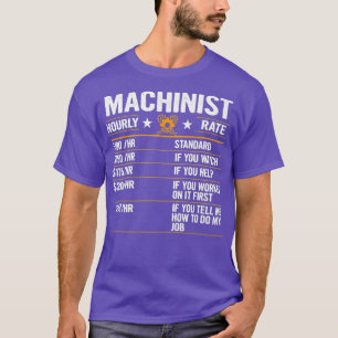Funny Machinist Hourly Rate Labour Rates Premium T-Shirt