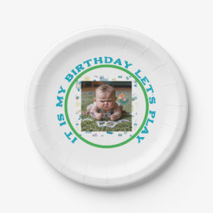 Funny Mad Baby Playing Cards Paper Plate