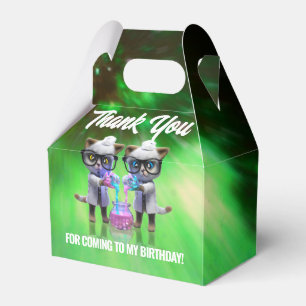 Funny Mad Cat Scientists Purrfect Birthday Favour Box