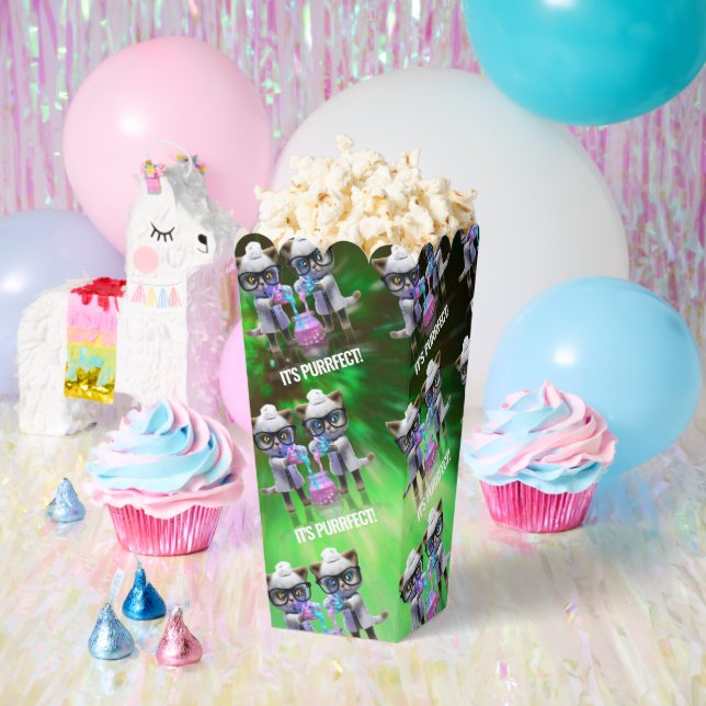 Funny Mad Cat Scientists Purrfect Birthday Favour Box (Party)