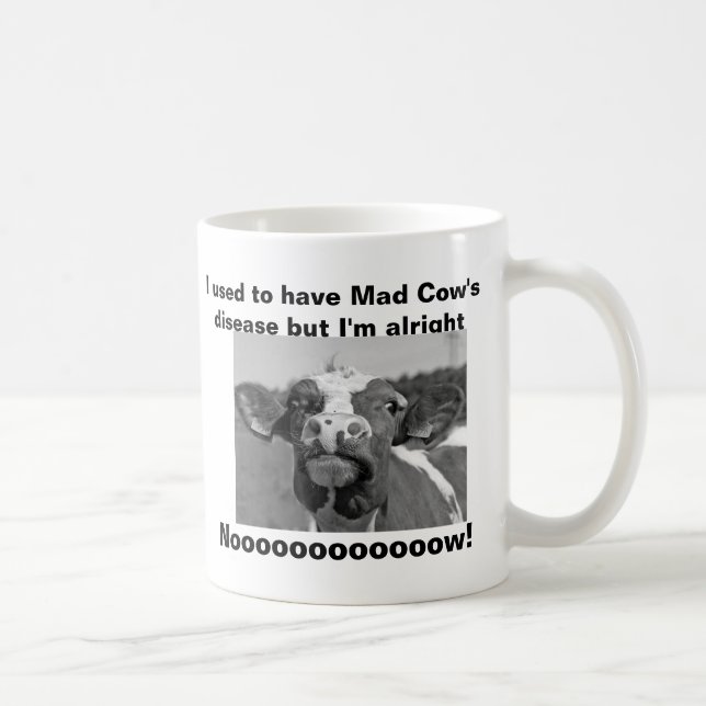 Funny Mad Cow Mug (Right)