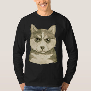 Funny Mad Husky Face Cute Idea For Dog T-Shirt