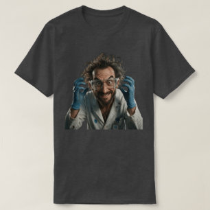 Funny Mad Scientist Crazy Laboratory Instructor T- T-Shirt