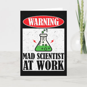 Funny Mad Scientist Science Teacher Halloween Cost Card