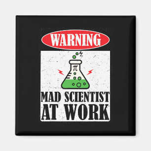 Funny Mad Scientist Science Teacher Halloween Cost Magnet