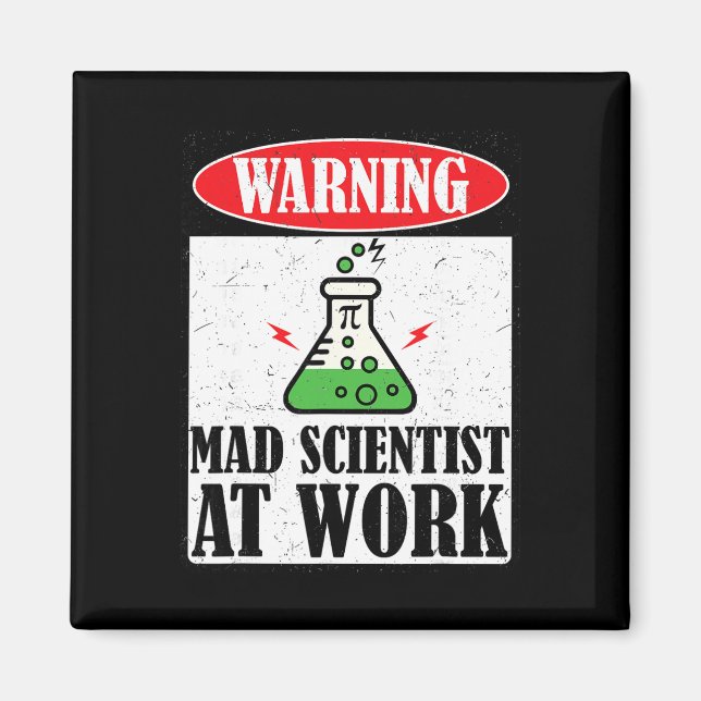 Funny Mad Scientist Science Teacher Halloween Cost Magnet (Front)