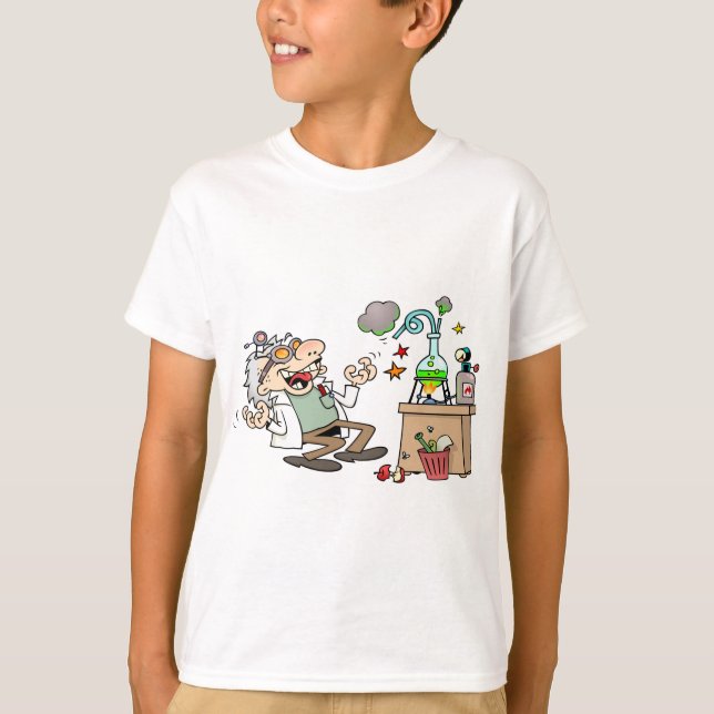 Funny Mad Scientist T-Shirt (Front)