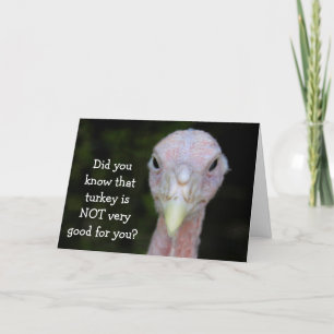 Funny Mad Turkey Thanksgiving Holiday Card
