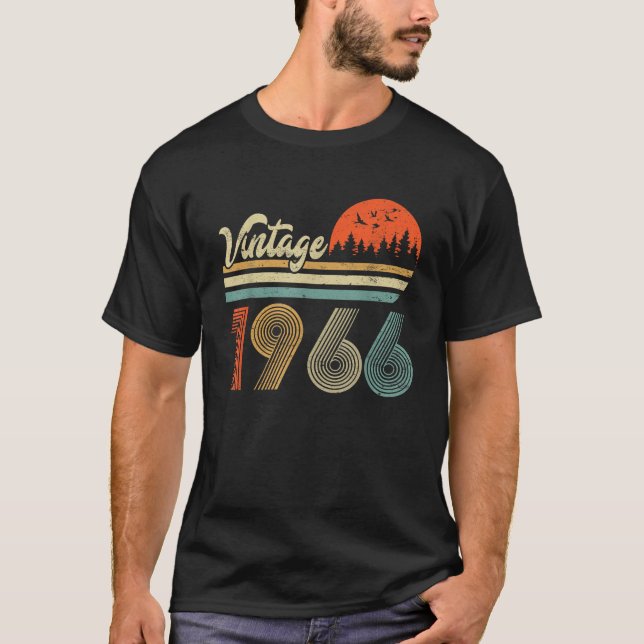 Funny Made in 1966 Present Classic Birthday Gifts T-Shirt (Front)