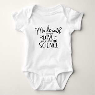 Funny Made With Lots Of Love And A Little Science Baby Bodysuit