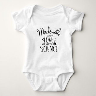 Funny Made With Lots Of Love And A Little Science Baby Bodysuit