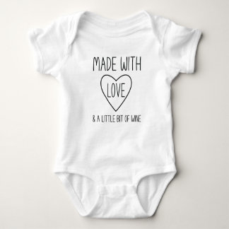 Funny Made with Love Newborn Baby Gift Baby Bodysuit