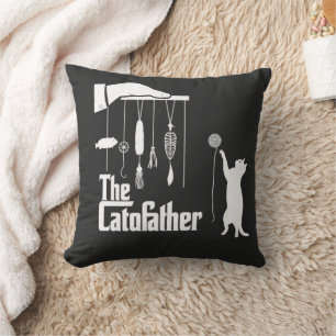 Funny Mafia Cat Parody Graphic Tee Cushion