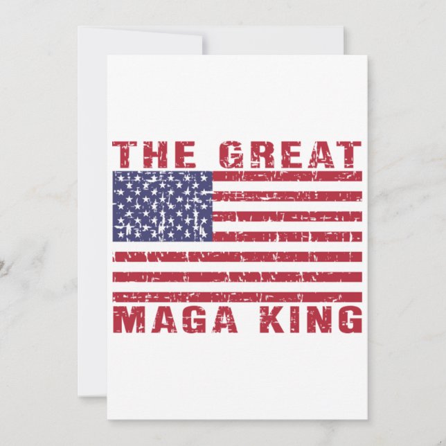 Funny MAGA King Trump Support Invitation (Front)