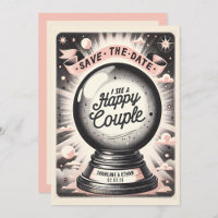 Funny Magic Ball Pink Black Save the date